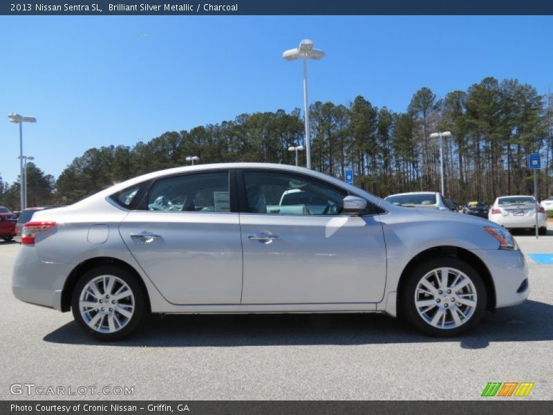Brilliant Silver Metallic / Charcoal 2013 Nissan Sentra SL