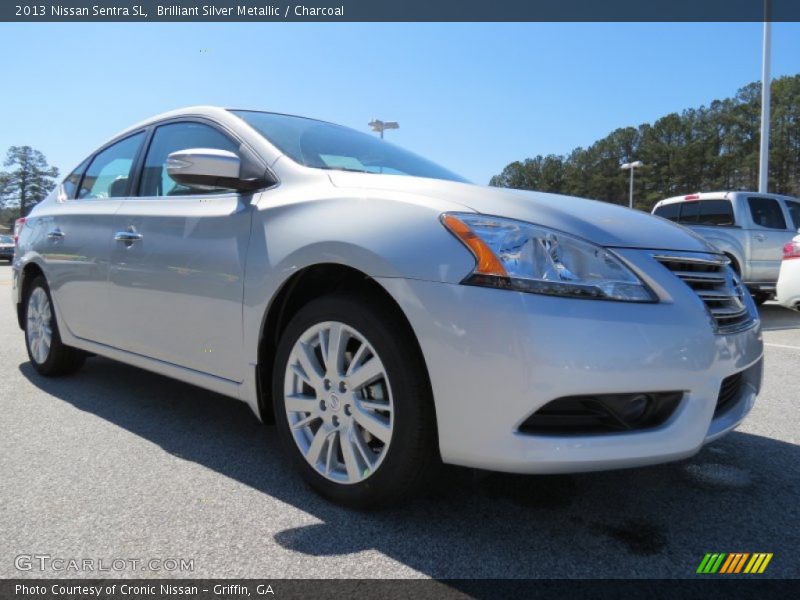 Brilliant Silver Metallic / Charcoal 2013 Nissan Sentra SL