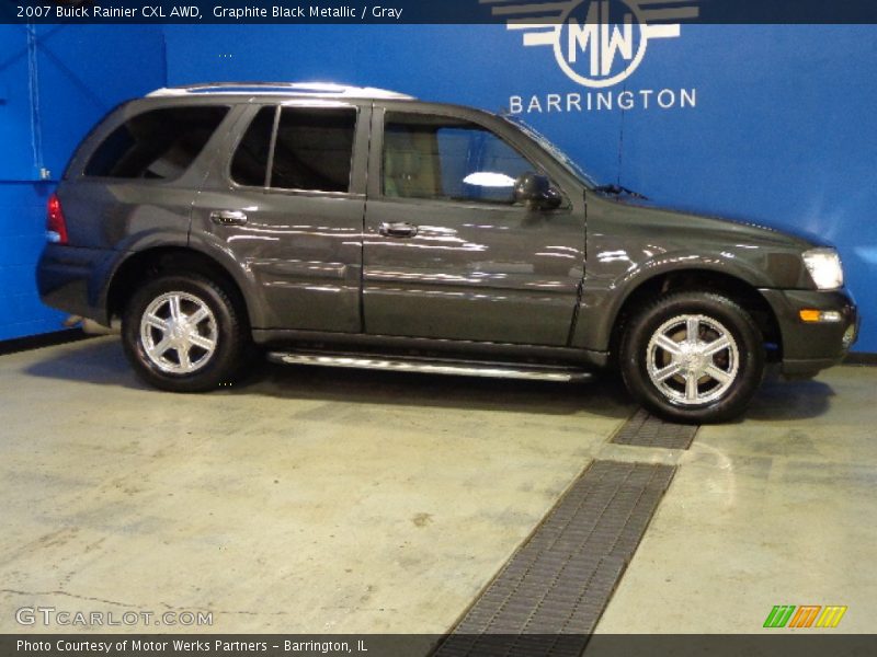 Graphite Black Metallic / Gray 2007 Buick Rainier CXL AWD