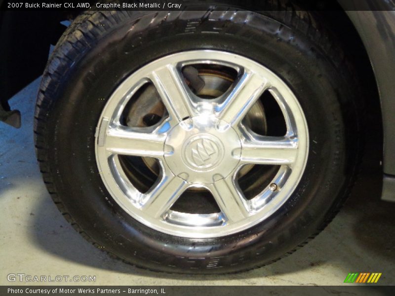 Graphite Black Metallic / Gray 2007 Buick Rainier CXL AWD