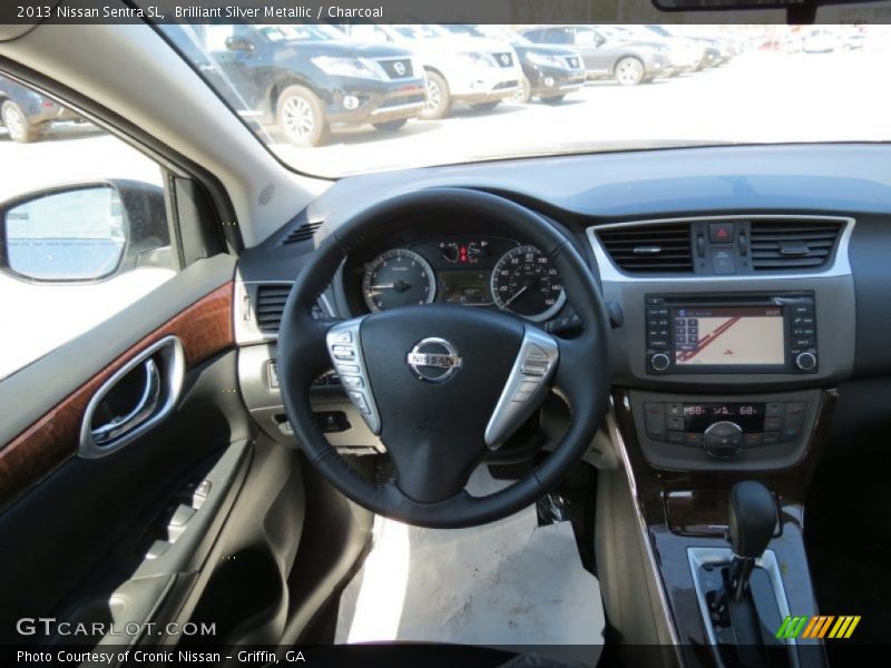Brilliant Silver Metallic / Charcoal 2013 Nissan Sentra SL