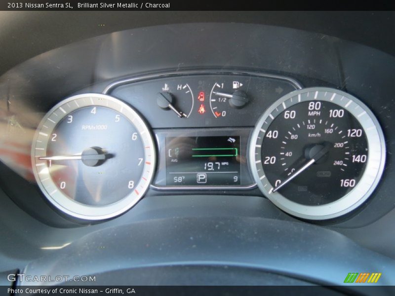 Brilliant Silver Metallic / Charcoal 2013 Nissan Sentra SL