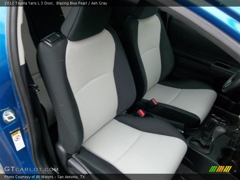 Blazing Blue Pearl / Ash Gray 2012 Toyota Yaris L 3 Door