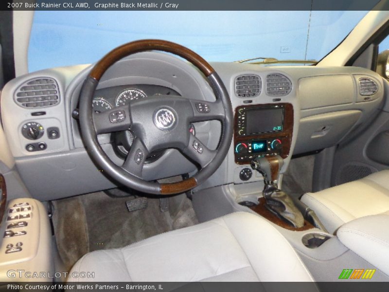 Graphite Black Metallic / Gray 2007 Buick Rainier CXL AWD
