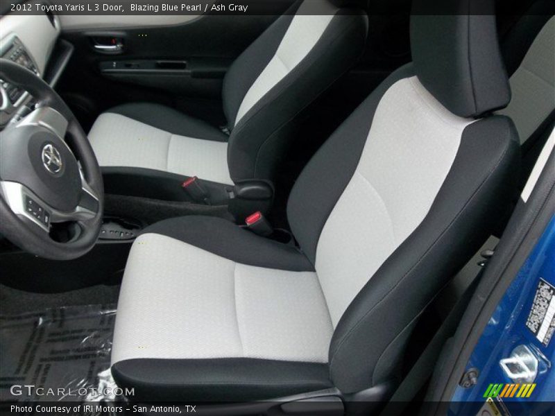 Blazing Blue Pearl / Ash Gray 2012 Toyota Yaris L 3 Door