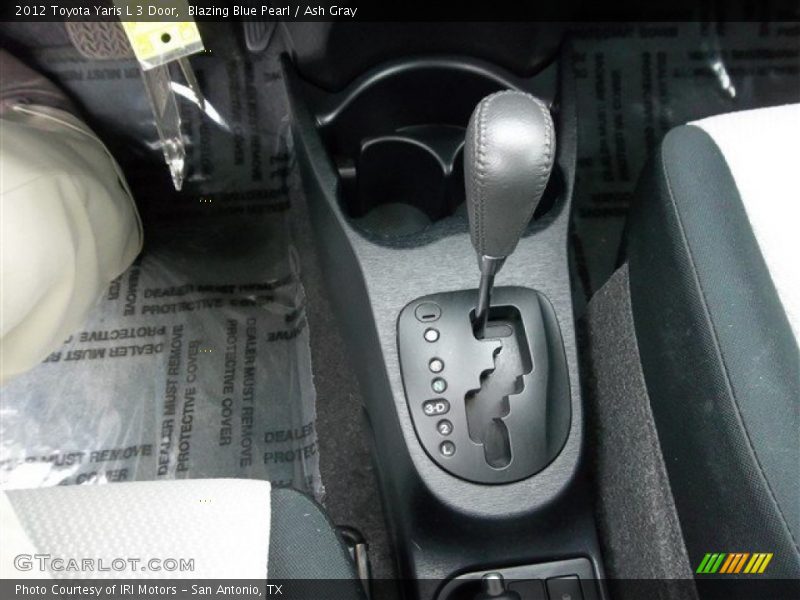 Blazing Blue Pearl / Ash Gray 2012 Toyota Yaris L 3 Door
