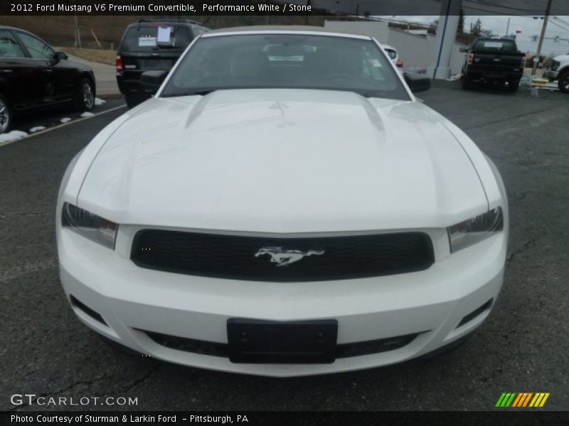 Performance White / Stone 2012 Ford Mustang V6 Premium Convertible