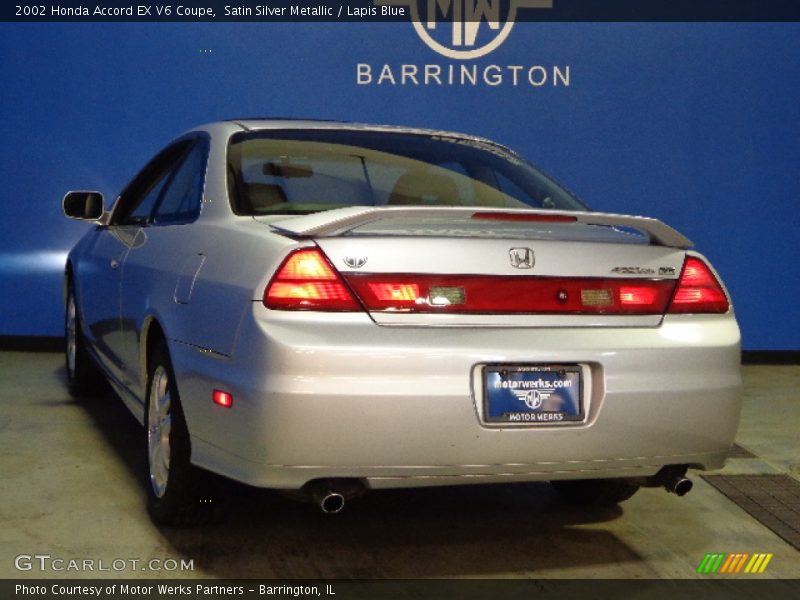 Satin Silver Metallic / Lapis Blue 2002 Honda Accord EX V6 Coupe