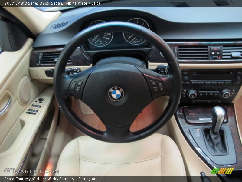 Alpine White / Beige 2007 BMW 3 Series 328xi Sedan