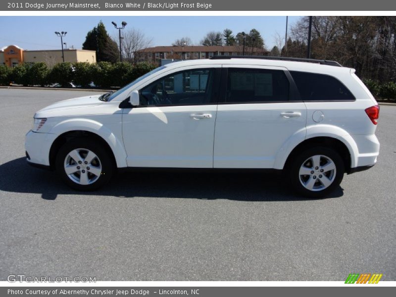 Bianco White / Black/Light Frost Beige 2011 Dodge Journey Mainstreet