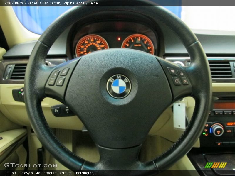 Alpine White / Beige 2007 BMW 3 Series 328xi Sedan