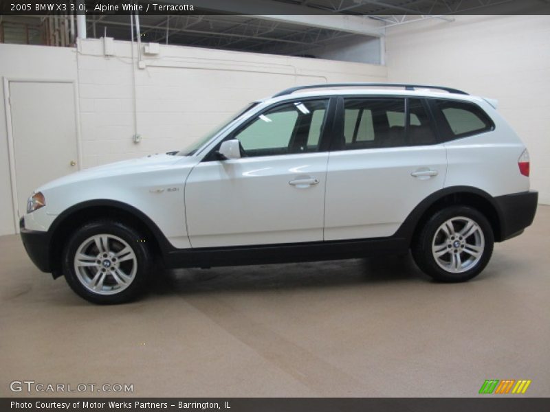 Alpine White / Terracotta 2005 BMW X3 3.0i