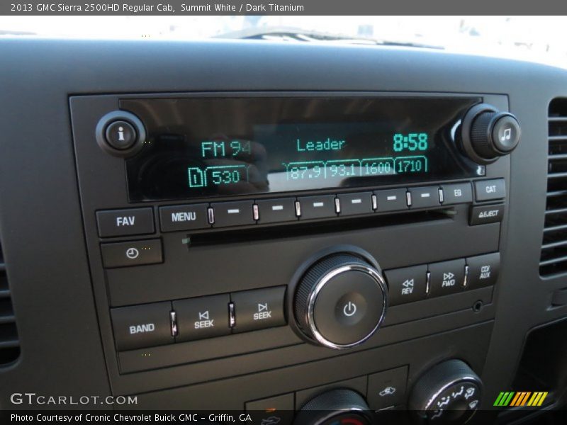 Summit White / Dark Titanium 2013 GMC Sierra 2500HD Regular Cab