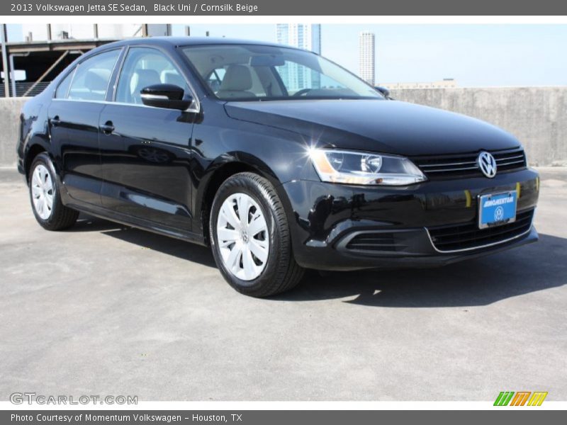 Black Uni / Cornsilk Beige 2013 Volkswagen Jetta SE Sedan