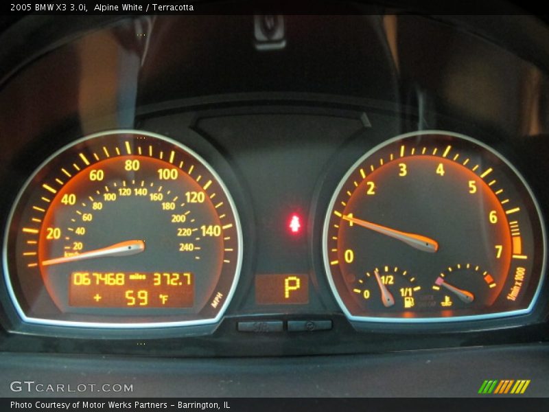 Alpine White / Terracotta 2005 BMW X3 3.0i
