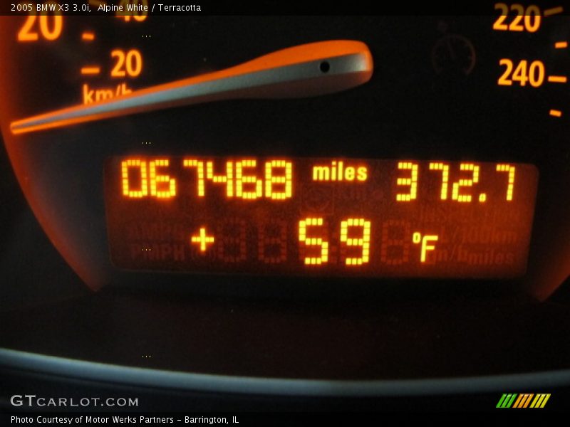 Alpine White / Terracotta 2005 BMW X3 3.0i