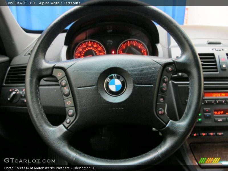 Alpine White / Terracotta 2005 BMW X3 3.0i