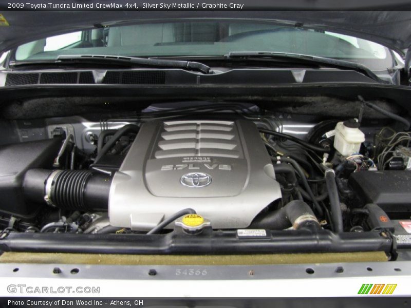  2009 Tundra Limited CrewMax 4x4 Engine - 5.7 Liter Flex-Fuel DOHC 32-Valve i-Force VVT-i V8