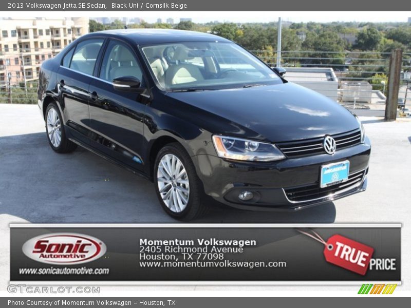 Black Uni / Cornsilk Beige 2013 Volkswagen Jetta SE Sedan