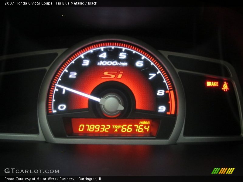 Fiji Blue Metallic / Black 2007 Honda Civic Si Coupe