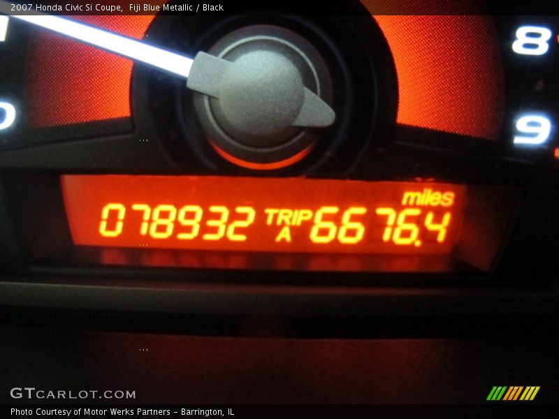 Fiji Blue Metallic / Black 2007 Honda Civic Si Coupe