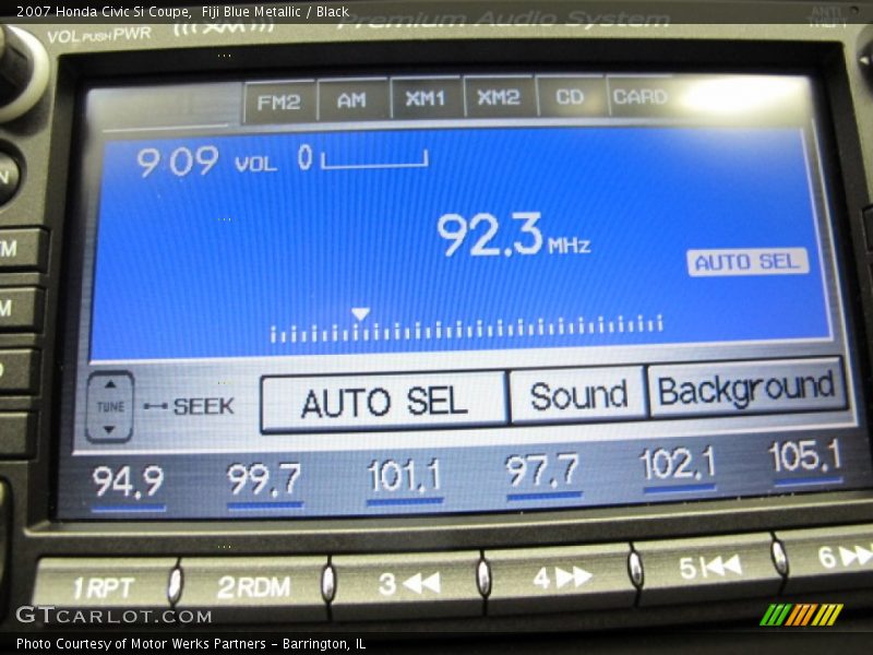 Fiji Blue Metallic / Black 2007 Honda Civic Si Coupe