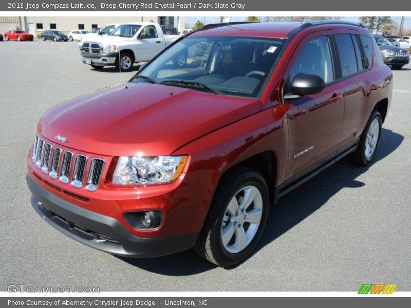 Deep Cherry Red Crystal Pearl / Dark Slate Gray 2013 Jeep Compass Latitude