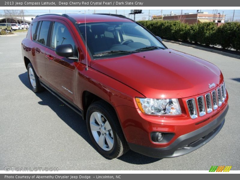 Deep Cherry Red Crystal Pearl / Dark Slate Gray 2013 Jeep Compass Latitude