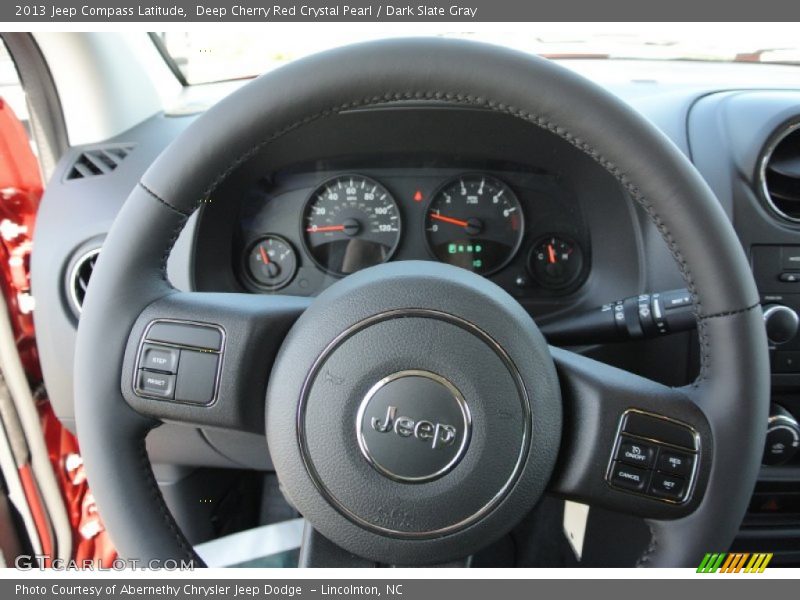 Deep Cherry Red Crystal Pearl / Dark Slate Gray 2013 Jeep Compass Latitude