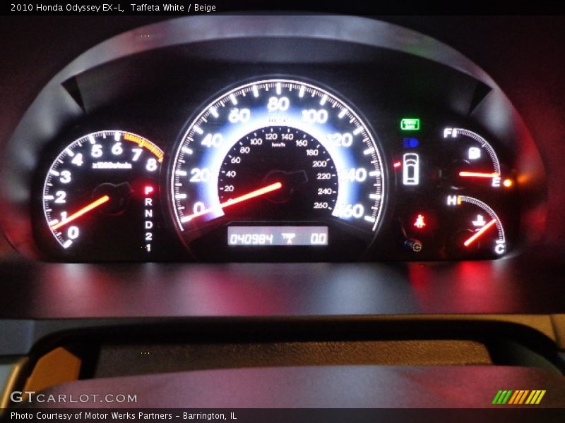 Taffeta White / Beige 2010 Honda Odyssey EX-L