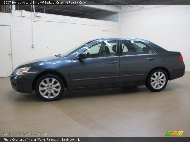 Graphite Pearl / Gray 2007 Honda Accord EX-L V6 Sedan