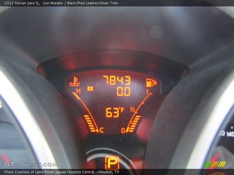 Gun Metallic / Black/Red Leather/Silver Trim 2012 Nissan Juke SL