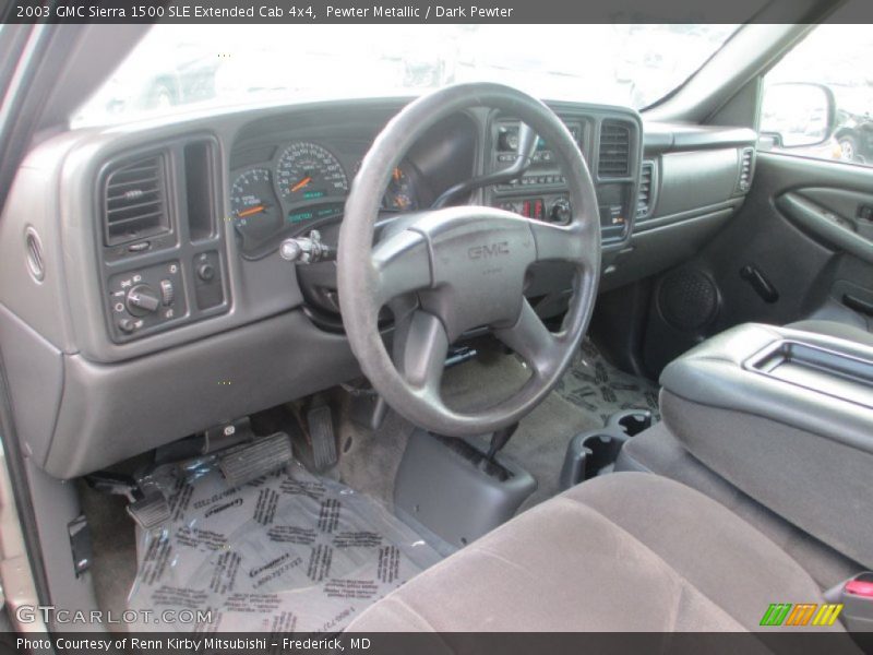 Pewter Metallic / Dark Pewter 2003 GMC Sierra 1500 SLE Extended Cab 4x4