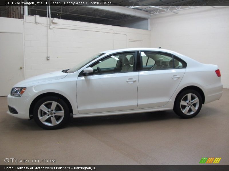 Candy White / Cornsilk Beige 2011 Volkswagen Jetta TDI Sedan