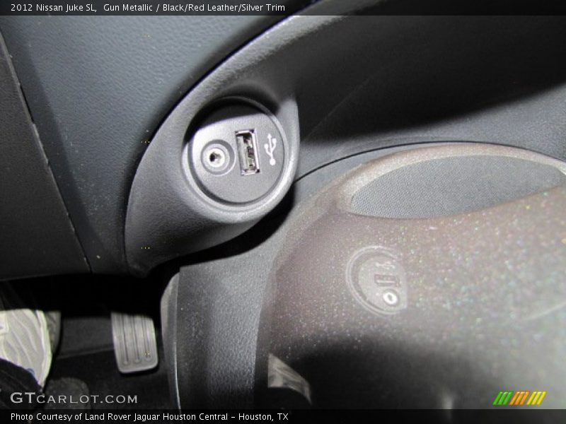 Gun Metallic / Black/Red Leather/Silver Trim 2012 Nissan Juke SL