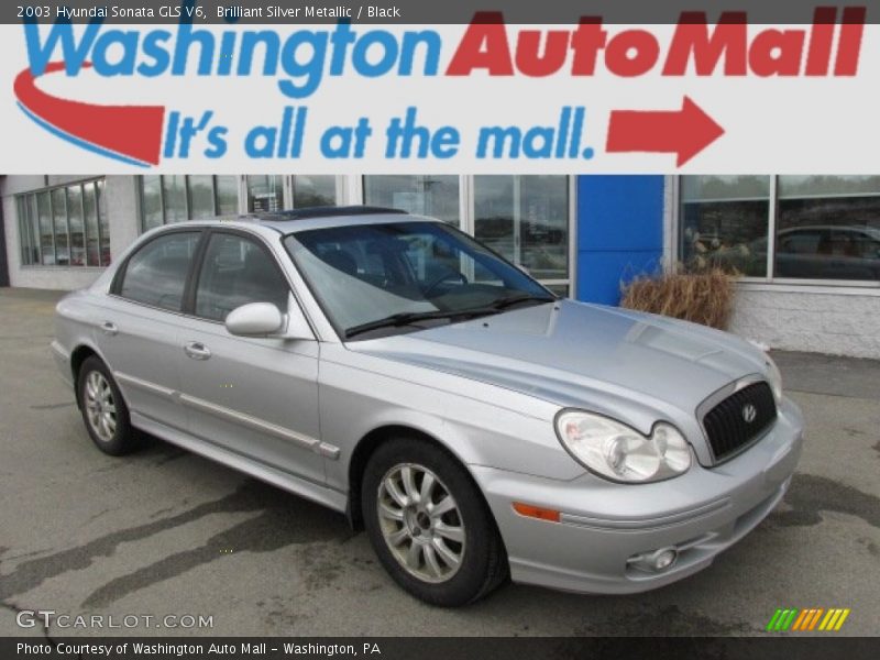 Brilliant Silver Metallic / Black 2003 Hyundai Sonata GLS V6