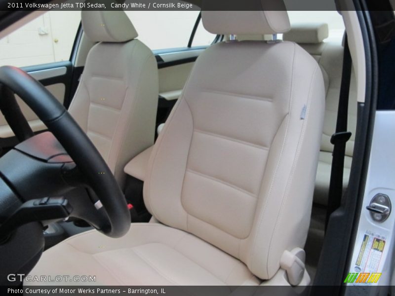 Candy White / Cornsilk Beige 2011 Volkswagen Jetta TDI Sedan