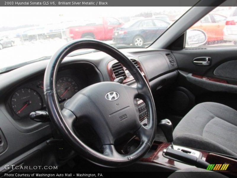 Brilliant Silver Metallic / Black 2003 Hyundai Sonata GLS V6