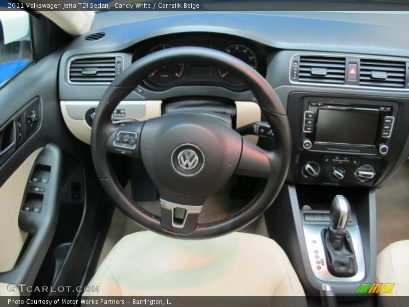 Candy White / Cornsilk Beige 2011 Volkswagen Jetta TDI Sedan