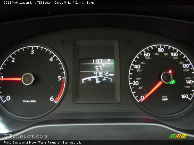 Candy White / Cornsilk Beige 2011 Volkswagen Jetta TDI Sedan