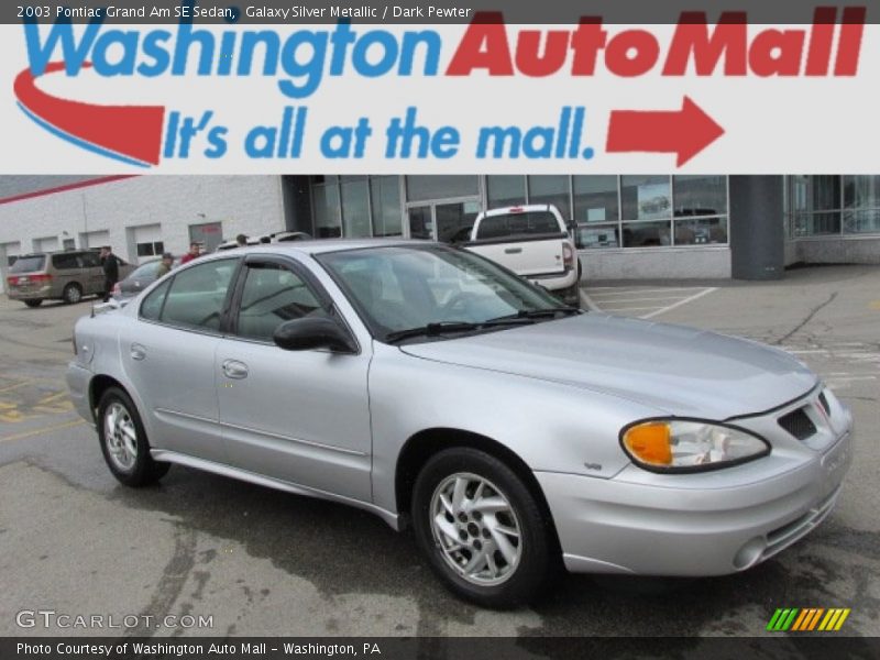 Galaxy Silver Metallic / Dark Pewter 2003 Pontiac Grand Am SE Sedan