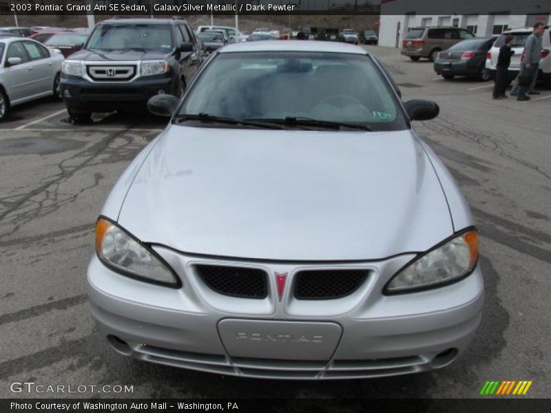 Galaxy Silver Metallic / Dark Pewter 2003 Pontiac Grand Am SE Sedan