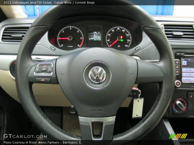 Candy White / Cornsilk Beige 2011 Volkswagen Jetta TDI Sedan