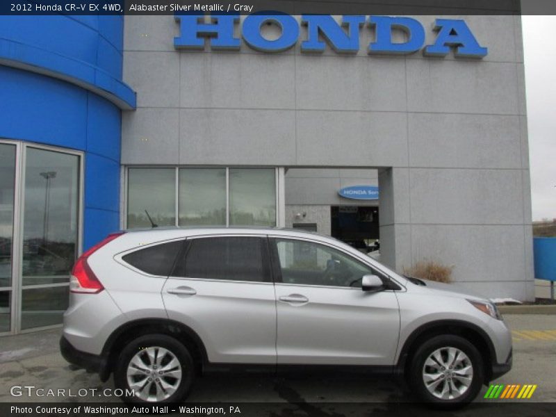Alabaster Silver Metallic / Gray 2012 Honda CR-V EX 4WD