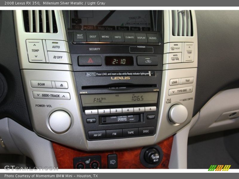 Controls of 2008 RX 350