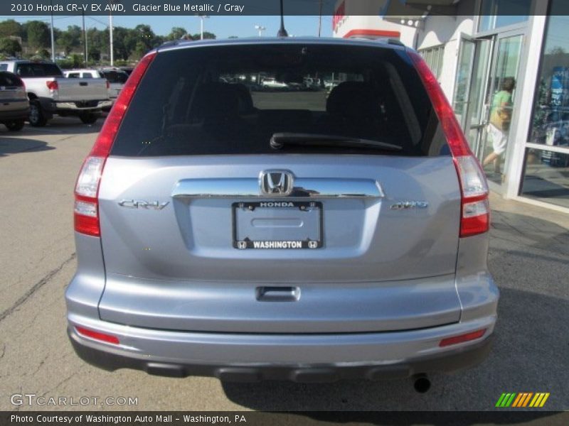 Glacier Blue Metallic / Gray 2010 Honda CR-V EX AWD