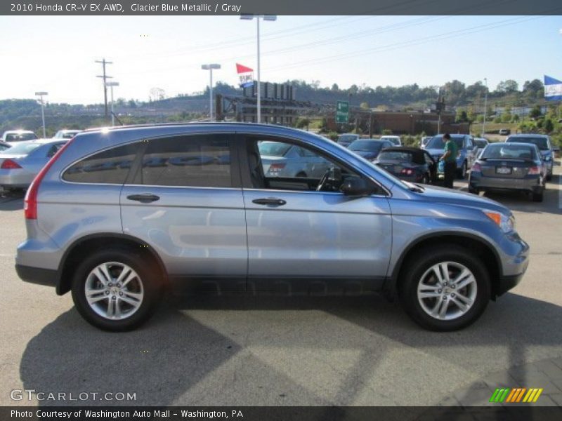 Glacier Blue Metallic / Gray 2010 Honda CR-V EX AWD