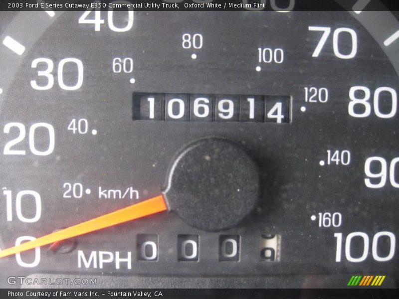 Oxford White / Medium Flint 2003 Ford E Series Cutaway E350 Commercial Utility Truck