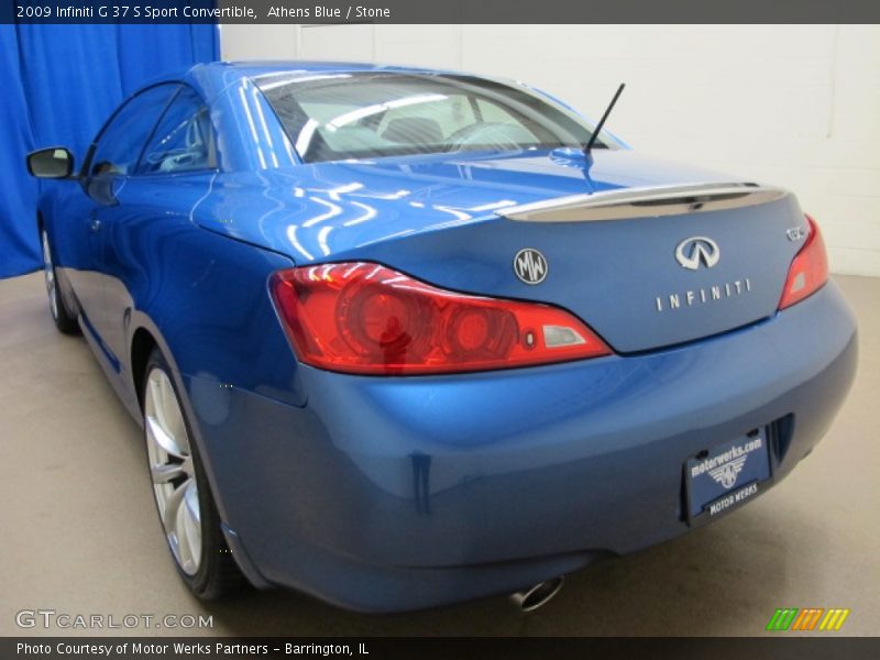 Athens Blue / Stone 2009 Infiniti G 37 S Sport Convertible