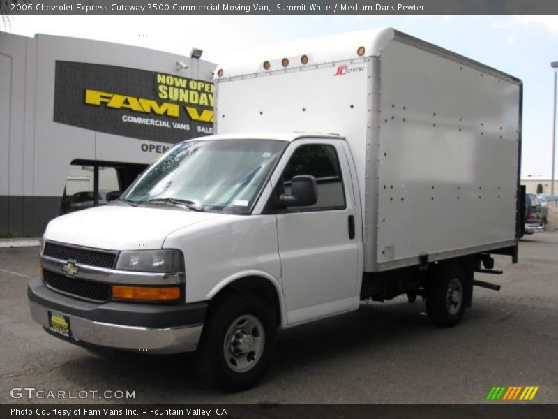 Summit White / Medium Dark Pewter 2006 Chevrolet Express Cutaway 3500 Commercial Moving Van